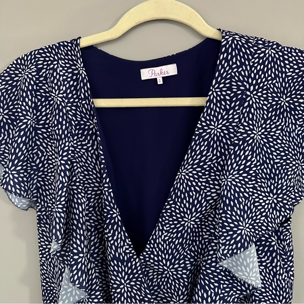 Parker Ruffle Dress Size Medium - Picture 2 of 7